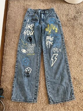 Blue Graphic Jeans